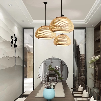 Hand Woven Bamboo Round Chandelier Southeast Asia Bamboo Lights Led Hanging Lamp(WH-WP-47)