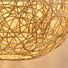 Vintage Rattan Lamp Pendant Lights Farmhouse Style Handmade Restaurant Round Ball Chandelier(WH-WP-50)
