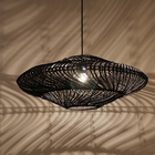 UFO Shades Rattan Lamp Creative Chinese Style Pendant Lights Wooden Suspension lamp（WH-WP-54)
