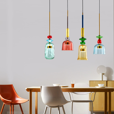 Nordic Colorful Pendant Lights Home Decorative Lighting Living Room Bedroom Indoor Glass Hanging Lamp(WH-GP-36)