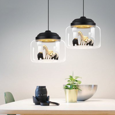 Glass LED Pendant Lights Nordic Hanglamp Kitchen Restaurant Glass kids lamp(WH-GP-37)