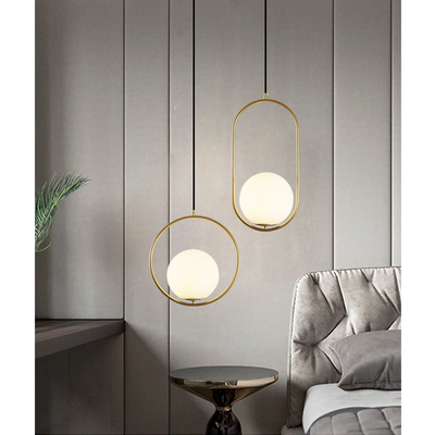 Modern Pendant light Simple Acrylic Ball Bedside Hanging light Round Ball Global Pendant Lamp(WH-GP-38)