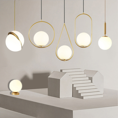 Modern Pendant light Simple Acrylic Ball Bedside Hanging light Round Ball Global Pendant Lamp(WH-GP-38)