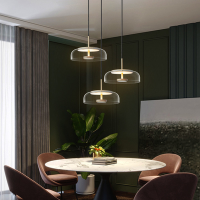 Modern Glass Pendant Lamps LED Bowl Nordic Lighting dinner table chandelier(WH-GP-41)