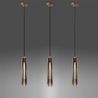 Europe Gold Crystal Vertical Pendant Light Lighting for Living Dining Room Kitchen Hallway tube lights(WH-GP-54)