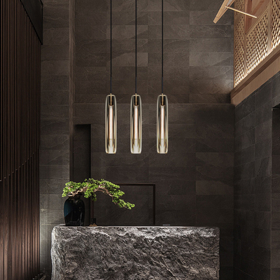 Europe Gold Crystal Vertical Pendant Light Lighting for Living Dining Room Kitchen Hallway tube lights(WH-GP-54)