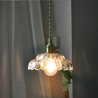 Modern Glass Flower Pendant Light Fixture Luminaire Kitchen Dining Room Restaurant Decoration Hanging Lamp(WH-GP-56)