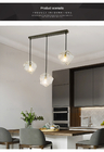 Modern Led Pendant Lamp Living Dining Room Bedroom Decoration Glass Stone Pendant Light(WH-GP-80)