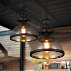 Vintage Industrial glass Pendant Lights Loft iron antique Hanging Lamp(WH-GP-89)