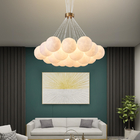 Nordic 3D Printed Moon Lampshade Chandelier Glass LED Hanging Lights(WH-GP-96)