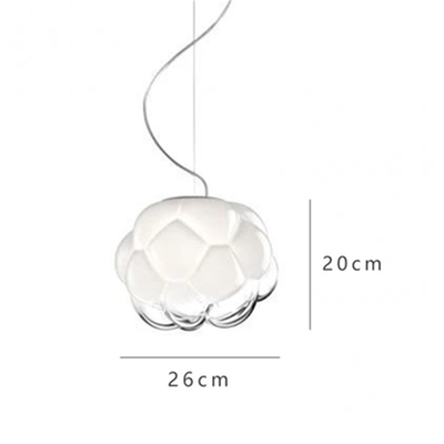 Postmodern Design Glass Cloud Flower Led Pendant Lights For Kitchen Dining Room Bedside Suspension lamp(WH-GP-100)