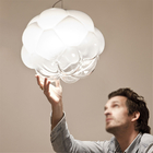 Postmodern Design Glass Cloud Flower Led Pendant Lights For Kitchen Dining Room Bedside Suspension lamp(WH-GP-100)