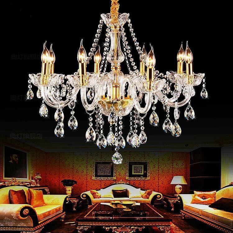 Gold Bedroom Dining room Crystal Chandelier light fixtures (WH-Y-27)