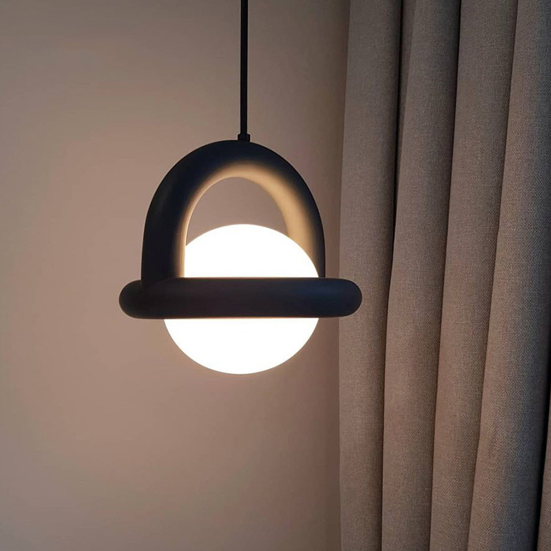 Red Black Bedroom bedside balloon pendant lamp designer art lamps cafe bar small pendant light(WH-AP-365)