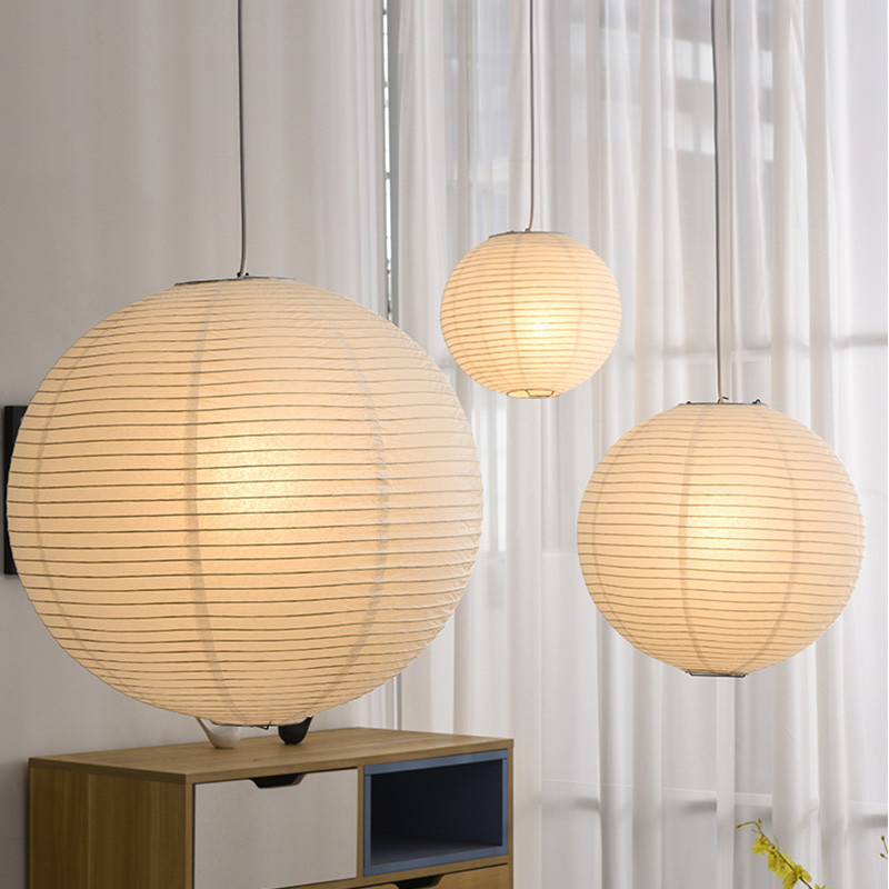 Wabi Sabi Rice Paper Pendant Lamp Minimalist Restaurant Cafe Art Decor Akari Pendant Lamp（WH-AP-410）