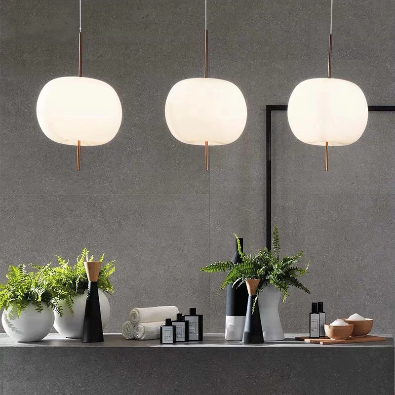 Italy Creative Kitchen Pendant Lights Minimalism Living Room Kushi Pendant Lamp (WH-GP-154)