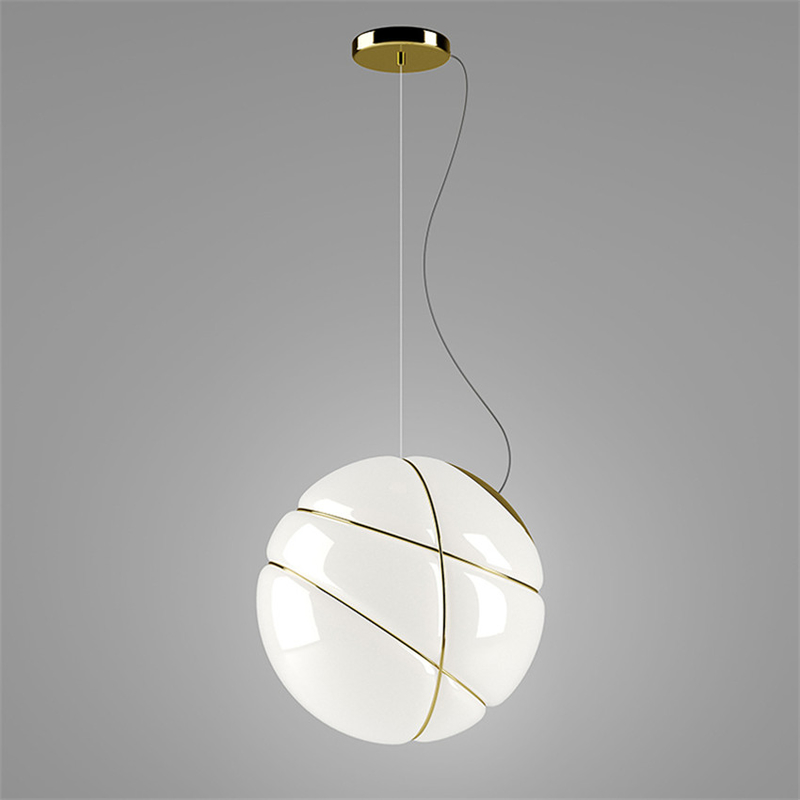 Italian glass ball white pendant lights living room restaurant bedroom Armilla Pendant lamp(WH-GP-149)