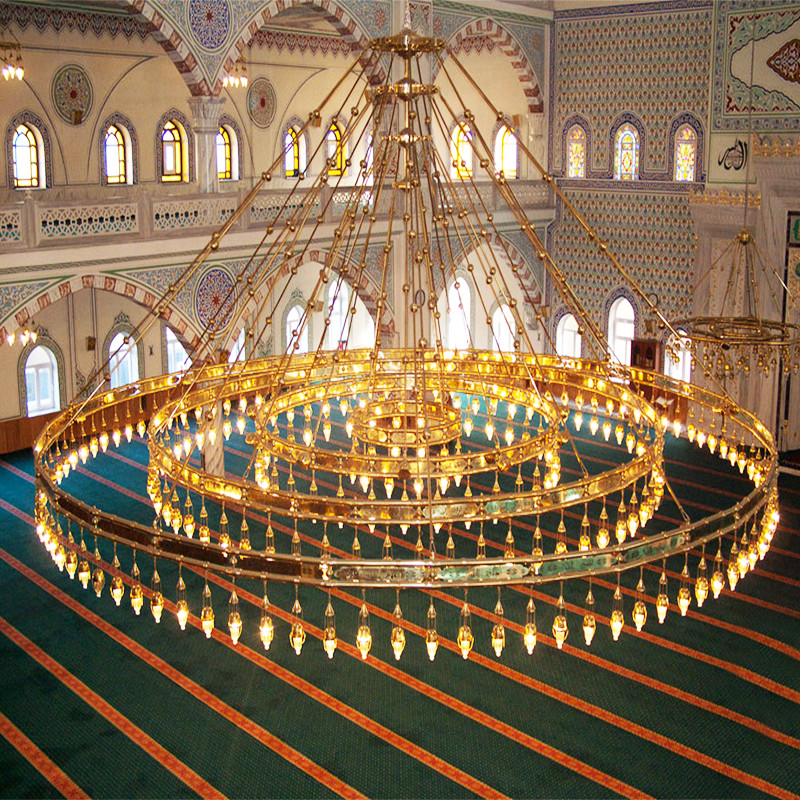 Custom made design mosque Islam copper crystal lighting islamic chandelier(WH-DC-53)