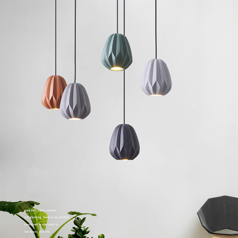 Nordic Resin Pendant Light For Dining Room Living Bedroom Bedside apartment lighting(WH-AP-512)