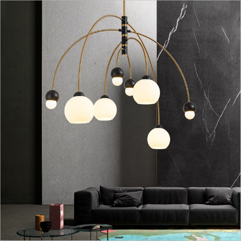 Nordic design creative glass chandelier living room bedroom dining room Willow Chandelier(WH-MI-362)