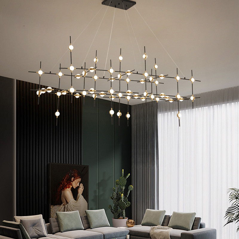 modern dining room glass star chandeliers Bedroom Living Room Constellation Aquarius chandelier(WH-MI-364)