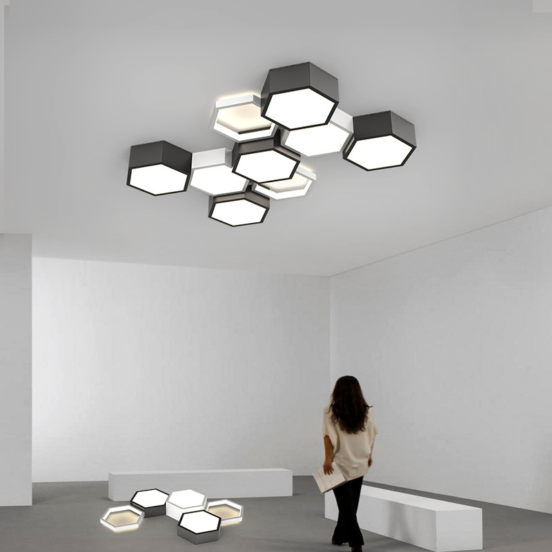 Simple Modern Living Room Lights Minimalist Bedroom Dining Room honeycomb LED Ceiling Lights(WH-MA-211)