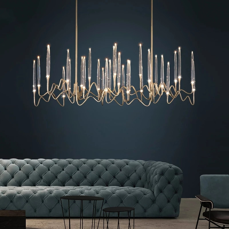 Luxury Crystal Chandelier Living Room Dining Bedroom Gold Silver Chandelier (WH-MI-414)
