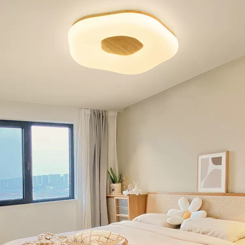 Modern Ceiling Lamp LED 24W 36W Flower Shape Ceiling Lights For Bedroom Living Dining Room wooden ceiling lamp(WH-WA-56)
