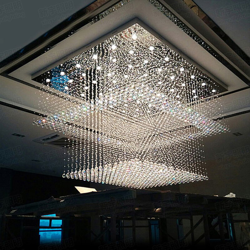 Modern Design Large Crystal Chandelier Hotel Lighting AC110V 220V Hotel Contemporary chandelier（WH-NC-106)