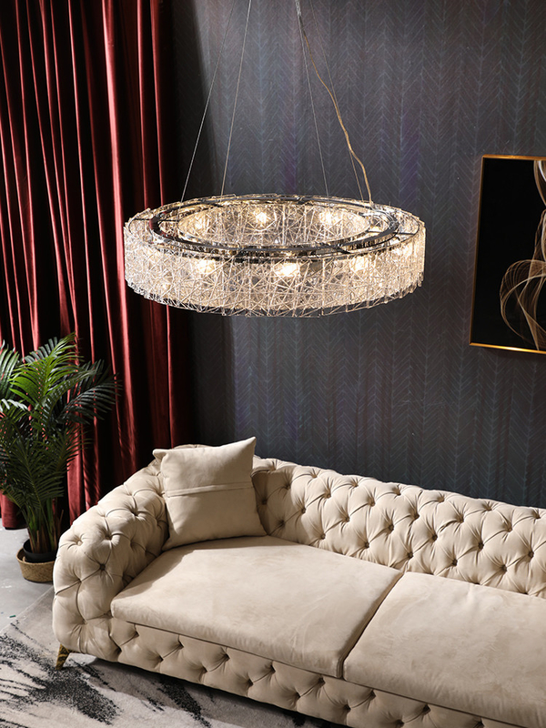 Modern Crystal Chandelier Lighting Art Decor Round Suspesion Luxury Chandelier(WH-MI-448)