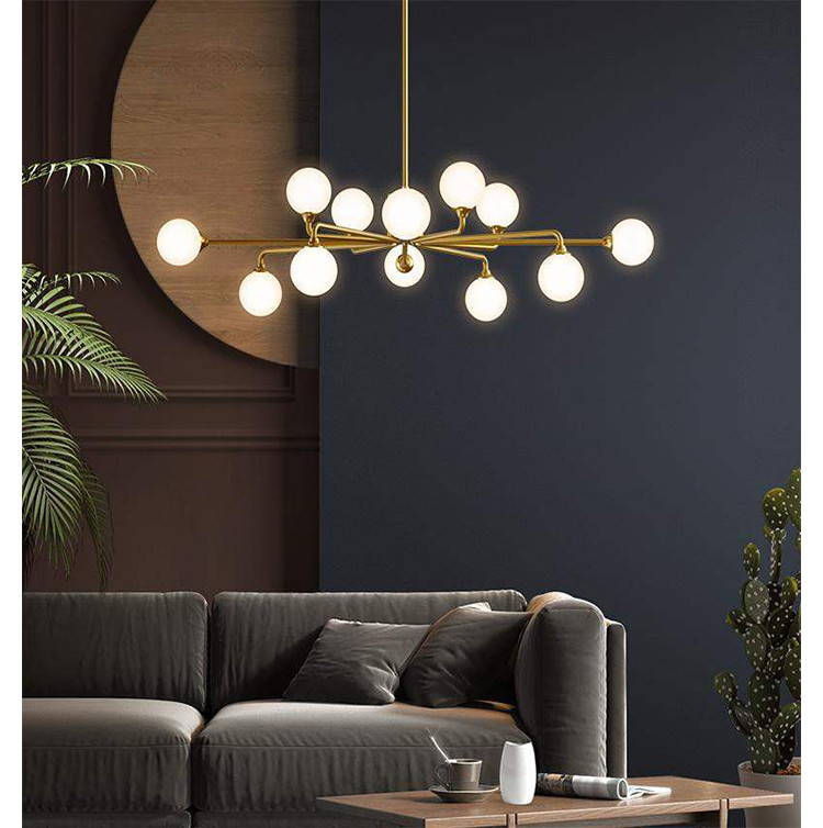 Modern Metal LED Chandelier Lighting Lustre Living Room Villa Interior Decor Pendant Lamp(WH-MI-436)