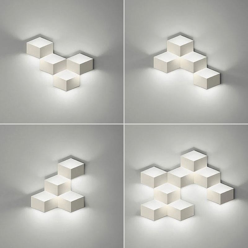 Modern Creative geometry Wall Lamp Bedroom Bedside Living Room Aisle three-Dimensional Wall Lamp(WH-OR-243)