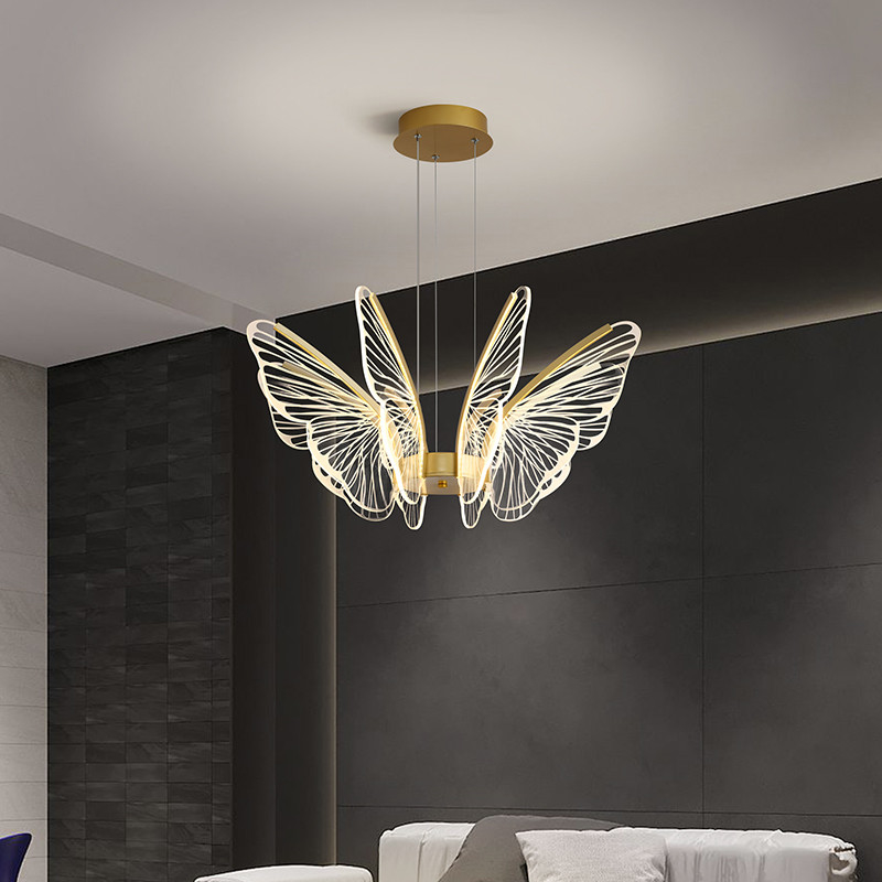 Modern Minimalist Acrylic Butterfly Dining Chandelier Designer Modern Butterfly Pendant Lamp(WH-AP-572)