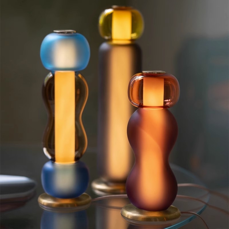Designer Colored Pendant Lamps LED Stained Glass Pendant Light Bar Shop Restaurant Light(WH-AP-603)