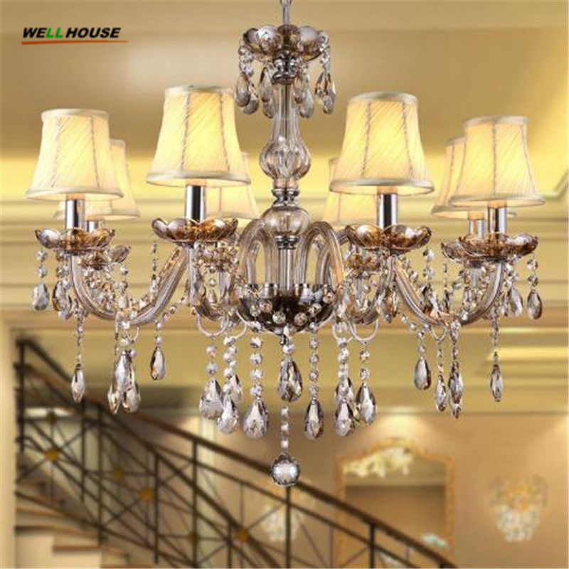 Imitation Grey crystal chandeliers For Dining room Kithen Light Fixtures (WH-CY-23)