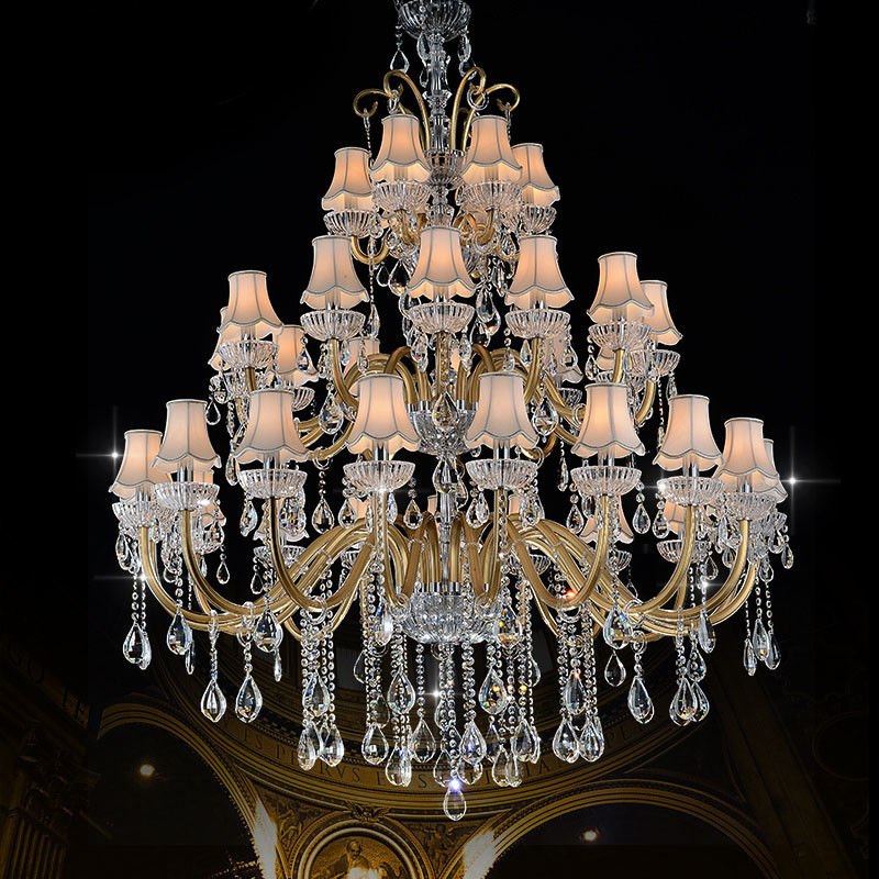 Chrome metal finish glass ceiling pendant chandelier (WH-CY-57)