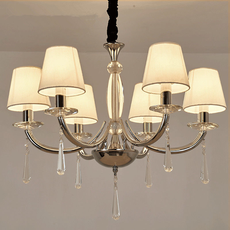 Galvanized metal chandelier with lampshade weeding house decor (WH-MI-51)