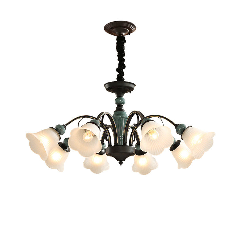 Simple wrought iron chandelier for indoor home lighting (WH-CI-95)