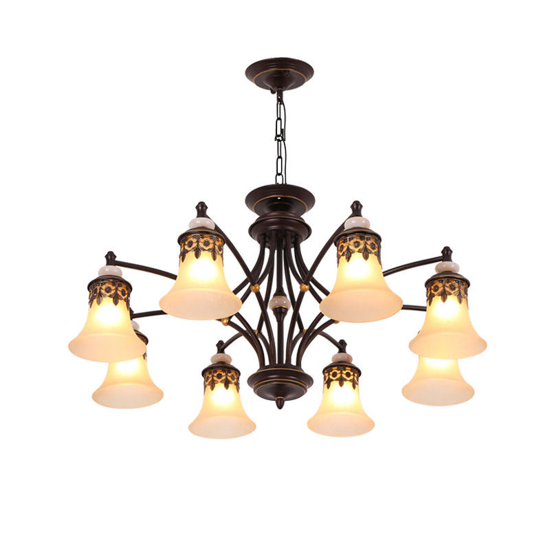 Black iron dining room chandelier for sitting room Farmhouse lighting (WH-CI-96)