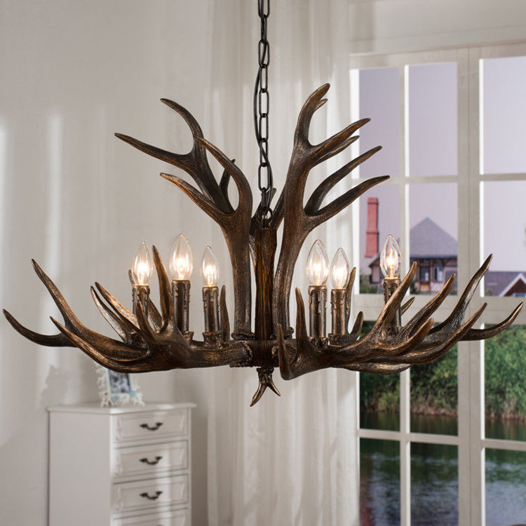 Modern antler chandelier for living room Bedroom Kitchen Light Fixtures (WH-AC-09）