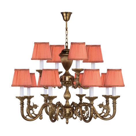 Ornate brass chandelier 12 Lights for Living room Bedroom Lighting (WH-PC-01)