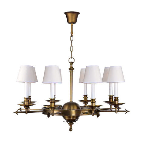 Brass dining room chandelier Lighting with Lampshade Hanging Fixtures (WH-PC-04)