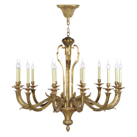 Contemporary brass chandelier for indoor home lighting (WH-PC-06)