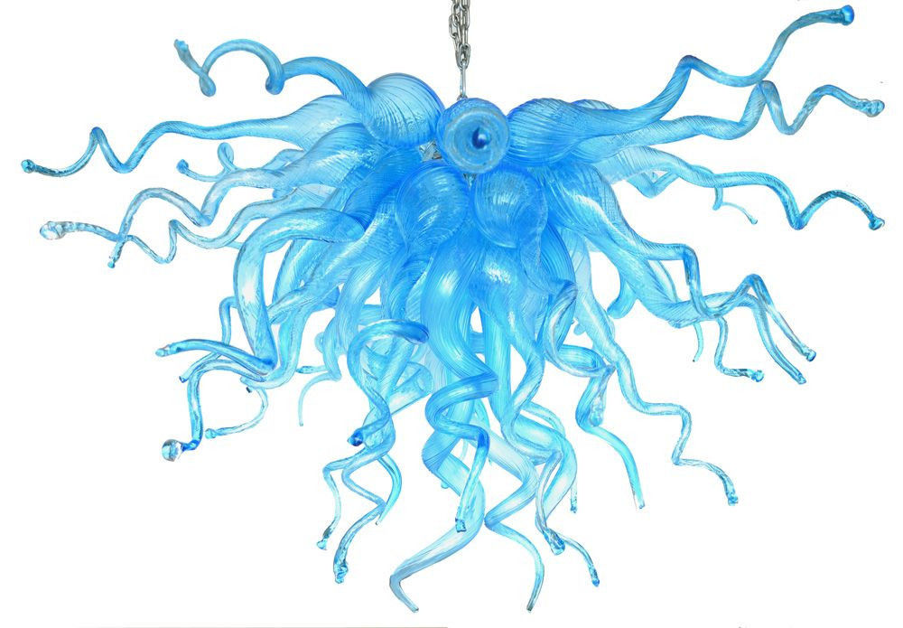 Modern Blue blown glass chandelier for Indoor home Lighting Fixtures (WH-BG-03)