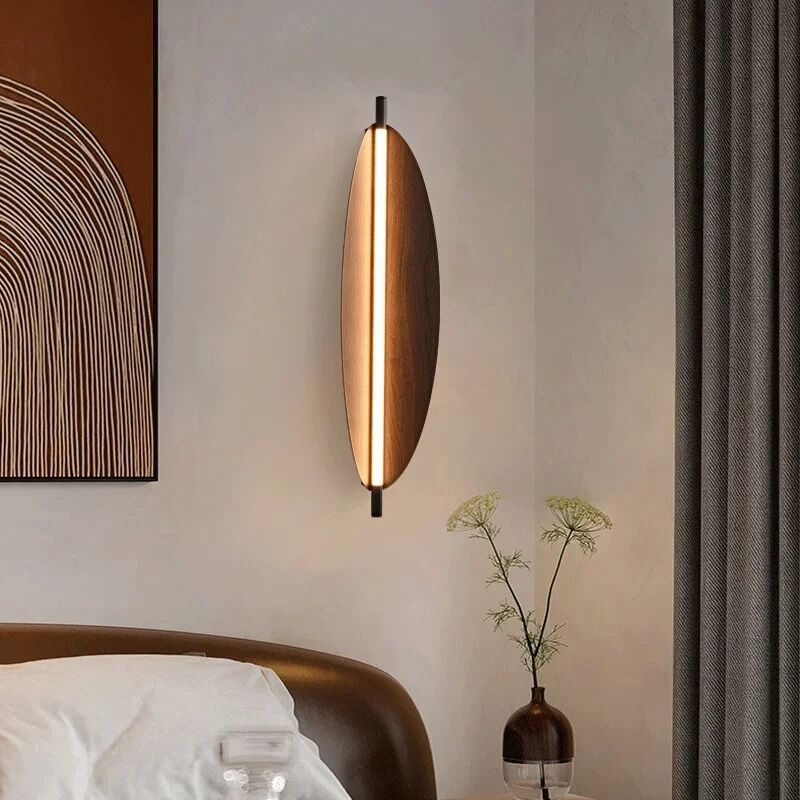 Bedside Stairway Corridor LED Light Long Strip Japanese Wood Grain wall lamp (WH-VR-137)