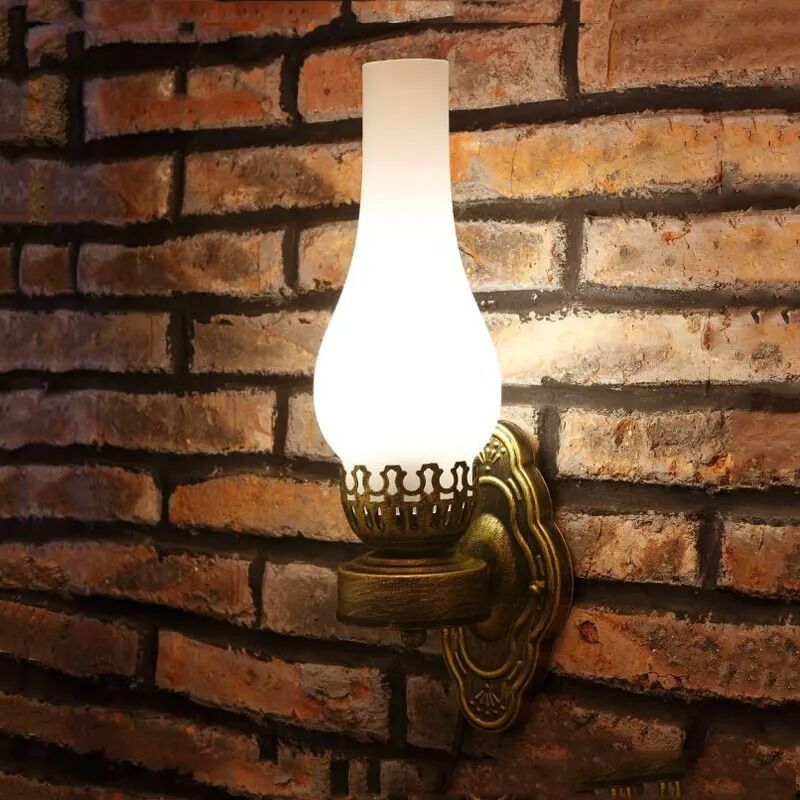 Bar Corridor Pub Bedroom Porch Lamp Glass Retro Cafe Iron Wall Lamp Vintage Oil Wall Light (WH-VR-138)