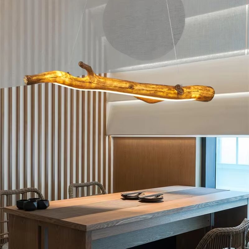 Dining room lights farmhouse lighting LED Wooden Color hanging light Vintage Resin Branches Pendant Light (WH-VP-300)
