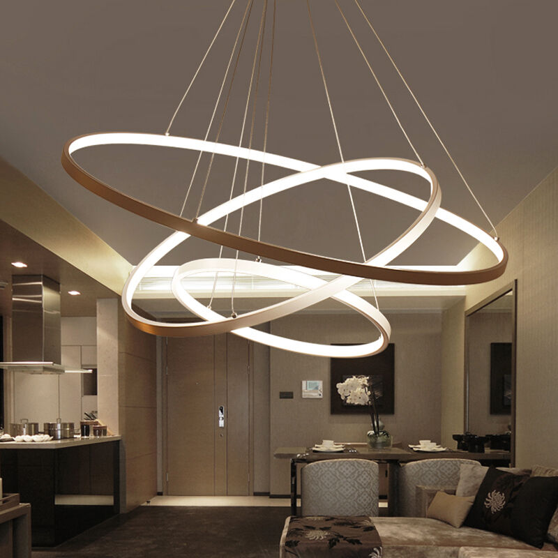 Acrylic Aluminum Body LED Ceiling Lamp Fixtures Groove Four Tier Pendant（WH-AP-629）