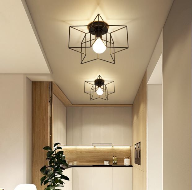 Industrial cage retro ceiling Lights Fixtures For Hallway Bedroom Indoor Lighting (WH-LA-19)