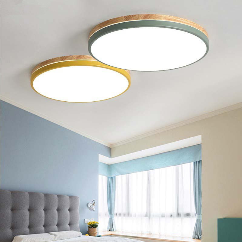 Round Wood frame ceiling lights for Indoor home Lighting Fixtures (WH-WA-09)